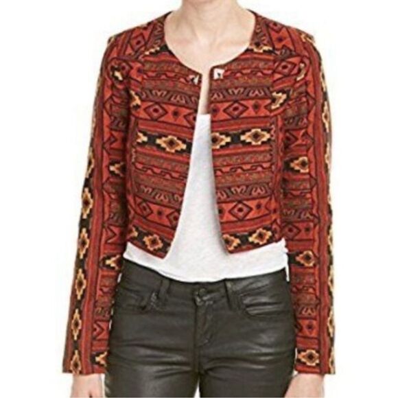 BCBGeneration Aztec Cropped Blazer Jacket - Picture 1 of 6